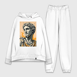 Женский костюм оверсайз Арт с античным портретом