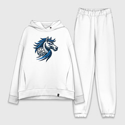 Женский костюм оверсайз Mavericks horse, цвет: белый