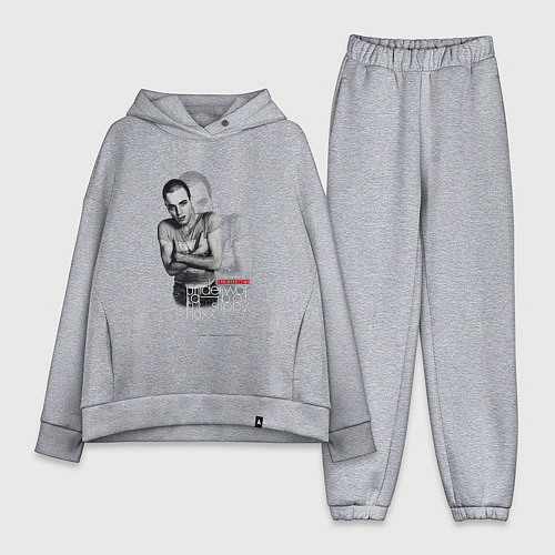 Женский костюм оверсайз Underworld - trainspotting born slippy / Меланж – фото 1