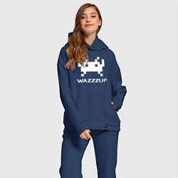 Женский костюм оверсайз Space invader wazzzup, цвет: тёмно-синий — фото 2