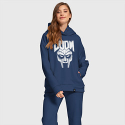 Женский костюм оверсайз Doom mask, цвет: тёмно-синий — фото 2