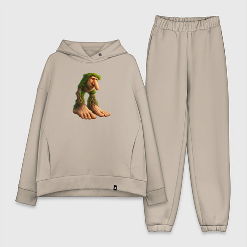 Женский костюм оверсайз Патапим / Миндальный – фото 1