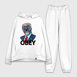 Женский костюм оверсайз Trump obey, цвет: белый