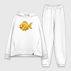 Женский костюм оверсайз Милая желтая рыбка