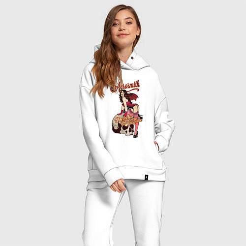 Женский костюм оверсайз Aerosmith Woman / Белый – фото 2