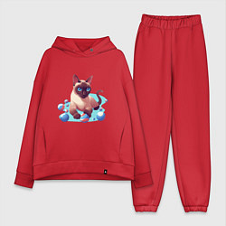 Женский костюм оверсайз Синеглазый кот