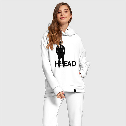 Женский костюм оверсайз Руководитель в деловом костюме / Белый – фото 2