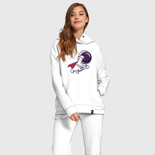 Женский костюм оверсайз Spaceman superman / Белый – фото 2