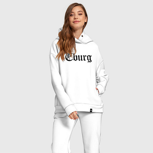 Женский костюм оверсайз Ekaterinburg - meme / Белый – фото 2