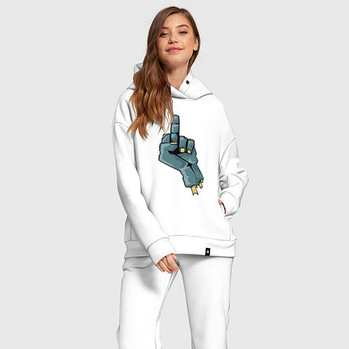 Женский костюм оверсайз Zombie fuck / Белый – фото 2