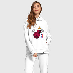 Женский костюм оверсайз Майами Хит - команда НБА, цвет: белый — фото 2