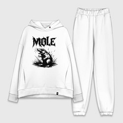 Женский костюм оверсайз Крот в ярости, цвет: белый