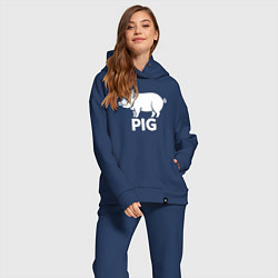Женский костюм оверсайз Городская Свинья, цвет: тёмно-синий — фото 2