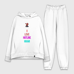 Женский костюм оверсайз I love Hotline Miami, цвет: белый