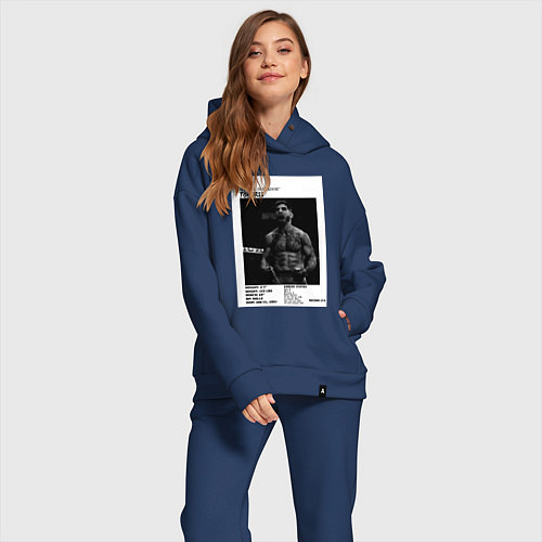 Женский костюм оверсайз Илия Топурия постер / Тёмно-синий – фото 2