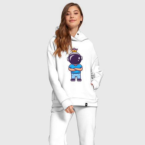 Женский костюм оверсайз Король космонавт / Белый – фото 2