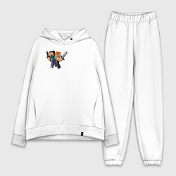 Женский костюм оверсайз Mine, цвет: белый