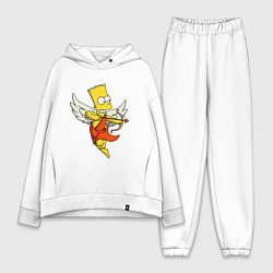 Женский костюм оверсайз Bart Simpson Cupid, цвет: белый