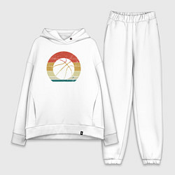 Женский костюм оверсайз Color ball, цвет: белый