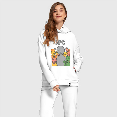 Женский костюм оверсайз NPC / Белый – фото 2