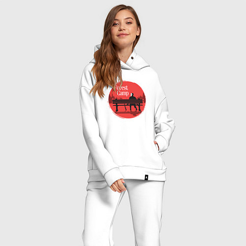 Женский костюм оверсайз Forest camp / Белый – фото 2