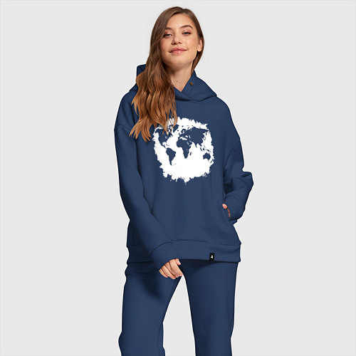 Женский костюм оверсайз Тень Земли / Тёмно-синий – фото 2