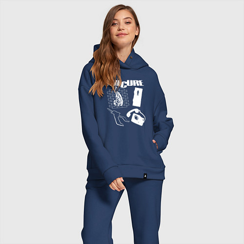 Женский костюм оверсайз The Cure group / Тёмно-синий – фото 2