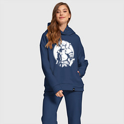 Женский костюм оверсайз Стальной воин аниме, цвет: тёмно-синий — фото 2