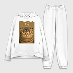 Женский костюм оверсайз Yo - Im Scottish Fold, цвет: белый