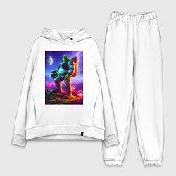 Женский костюм оверсайз Космонавт Шрек на похожей планете