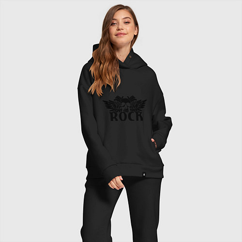 Женский костюм оверсайз Rock Bang / Черный – фото 2