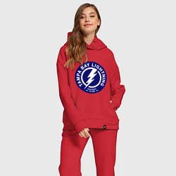 Женский костюм оверсайз HC Tampa Bay Lightning, цвет: красный — фото 2