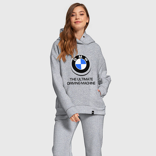 Женский костюм оверсайз BMW Driving Machine / Меланж – фото 2