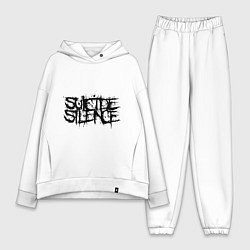 Женский костюм оверсайз Suicide Silence цвета белый — фото 1