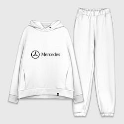 Женский костюм оверсайз Mercedes Logo, цвет: белый