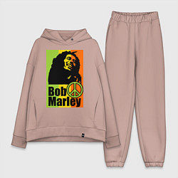 Женский костюм оверсайз Bob Marley: Jamaica, цвет: пыльно-розовый