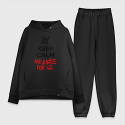 Женский костюм оверсайз Keep Calm & Justice For All, цвет: черный
