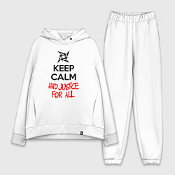 Женский костюм оверсайз Keep Calm & Justice For All, цвет: белый
