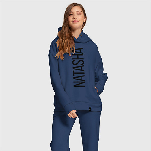 Женский костюм оверсайз Наташа / Тёмно-синий – фото 2