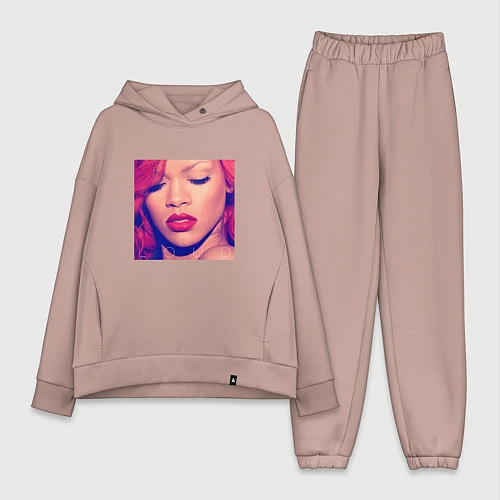 Женский костюм оверсайз Rihanna Loud / Пыльно-розовый – фото 1