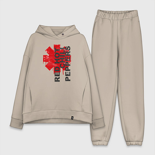Женский костюм оверсайз Red Hot Chili Peppers / Миндальный – фото 1