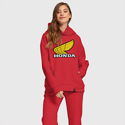 Женский костюм оверсайз Honda, цвет: красный — фото 2