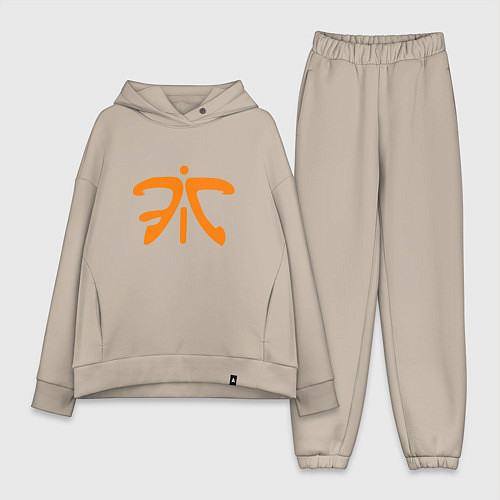 Женский костюм оверсайз Fnatic Logo / Миндальный – фото 1