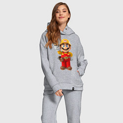 Женский костюм оверсайз Super Mario, цвет: меланж — фото 2