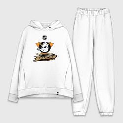 Женский костюм оверсайз NHL: Anaheim Ducks цвета белый — фото 1
