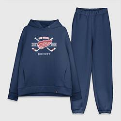 Женский костюм оверсайз Detroit Red Wings: Est.1926, цвет: тёмно-синий
