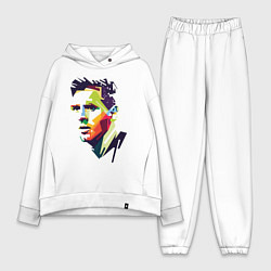Женский костюм оверсайз Lionel Messi: fun-art, цвет: белый