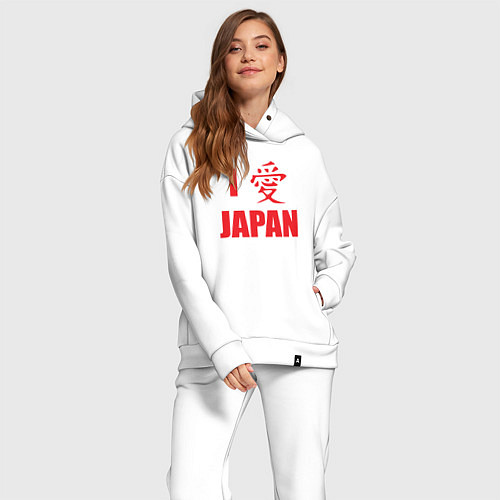 Женский костюм оверсайз I love Japan / Белый – фото 2