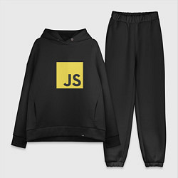 Женский костюм оверсайз JS return true; (black), цвет: черный