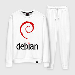 Костюм хлопковый женский Debian, цвет: белый